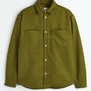 Olive Green Button-Up Shirt